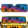 thumbnail image 2 of Uorisanigo Car Windshield Sun Shade, Foldable Summer Coconut Tree Front Window Shade Protect Your Car from Sun Heat & Glare UV Ray, Accessories for Jeep Wrangler, Compass, Gladiator & Renegade, 2 of 7