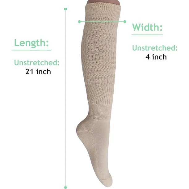 120 Paires De Chaussettes Slouch Longues Pour Femme - Taille 5 à 10