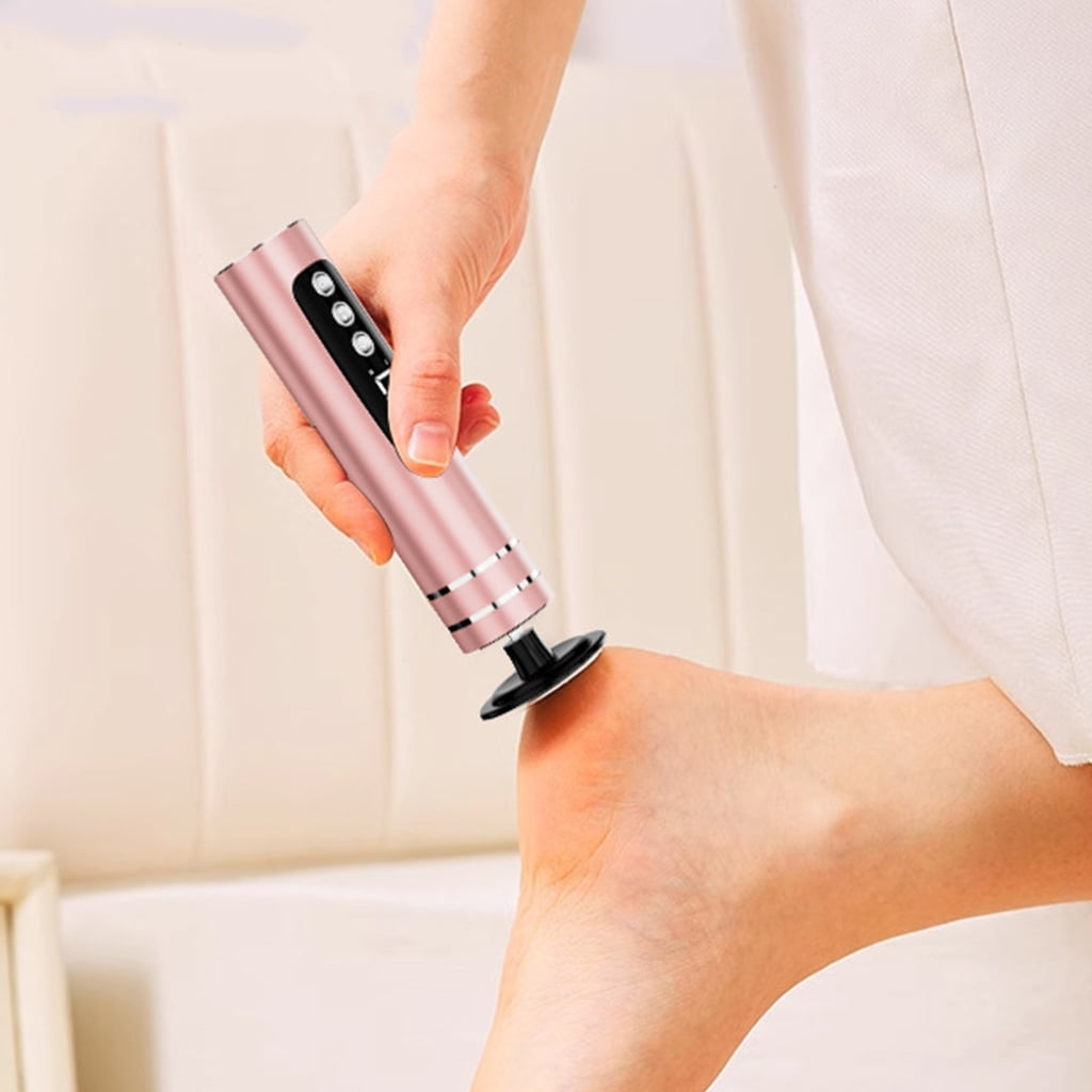 PatungKu Rechargeable Electric Foot Polisher Round Shape Ergonomic Grip USB Charging Transportable For Home Resort Care