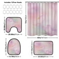 thumbnail image 4 of 4-Piece Bathroom Set with Waterproof Shower Curtain with Non-Slip Bath Mat, U-Shaped Mat & Toilet Lid Cover A Pink Anemone Flower, 4 of 8
