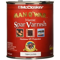 1 qt McCloskey 7509 Clear Man O'war Marine Spar Varnish, Gloss