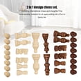 thumbnail image 2 of International Chess Game Pieces, adult 32PCS Wooden International Chess Game Set Wood Pieces Without Chessboard Gift Interactive, 2 of 8