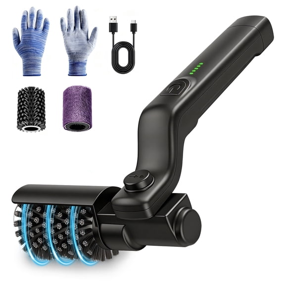 Electric Grill Brush for Outdoor Grill, 3-Speed Cordless Rechargeable BBQ Cleaner with 180° Adjustable Head, 120Mins Runtime Rotary Grill Cleaning Brush for Barbecue Grates