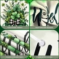 thumbnail image 4 of Green Clover Home Banner Black Plaid Plaid Backdrop Rustic Wooden Sweet Home Lettering Clover Display for Home Decoration St. Patrick's Day Living Room, 4 of 9
