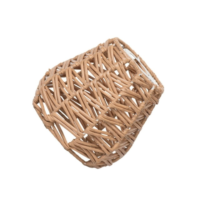 Ruiboury Durable Woven Lamp Shade Beautifully Designed Imitation Rattan Replacement Living Room Lighting Kitchen Style A