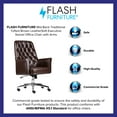 thumbnail image 5 of Merrick Lane Brown Faux Leather Ergonomic Home Office Chair with Traditional Tufted High-Back and 360 Degree Swivel, 5 of 5