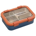 thumbnail image 2 of 304 Stainless Steel Bento Lunch Box, Leak Proof 2/3 Compartment Food Container with Lid, Reusable Meal Prep Box for Adults Work, 2 of 7