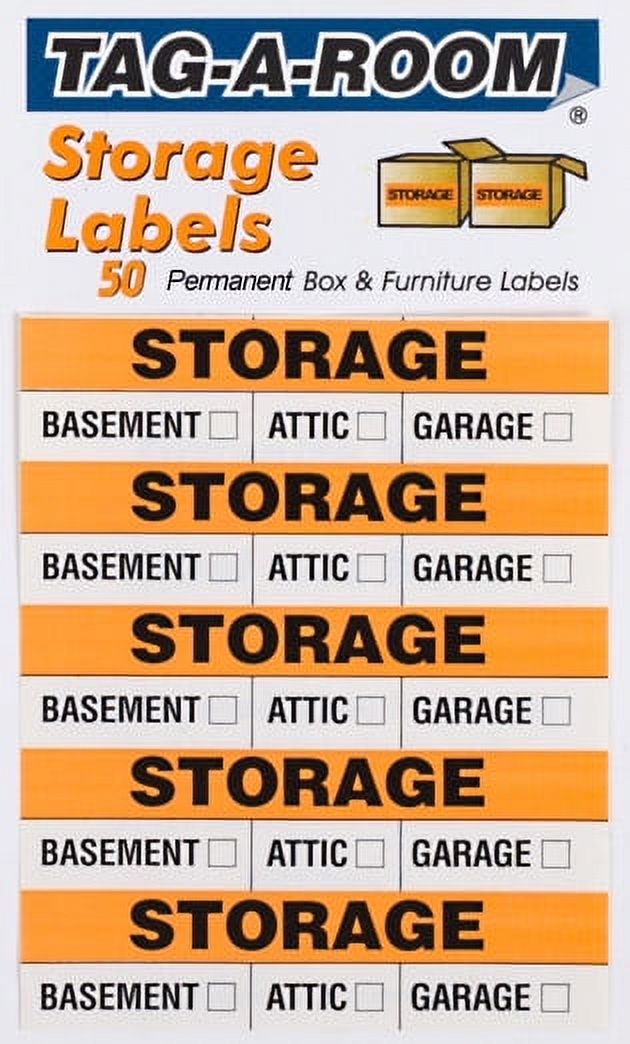 Uboxes Storage Labels, Multicolor, MOVINGLABS50