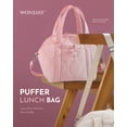 thumbnail image 2 of Insulated Lunch Box for Women, 12L Puffy Reusable Lunch Bag for Work, Office & Picnic, Leak-Proof Tote with Shoulder Strap,Pink, 2 of 6