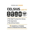 thumbnail image 4 of CELSIUS Sparkling Orange, Functional Energy Drink 12 fl oz (pack of 4), 4 of 5