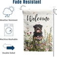 thumbnail image 4 of Spring Summer Garden Flag Floral Rottweiler Yard Flag Flower Dog Garden Flags for Outside Small Outdoor Welcome Flags 12x18 Double Sided, 4 of 7