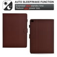 thumbnail image 4 of Case for iPad mini 1/2/3/4/5, Carbon Fiber Pattern Premium PU Leather Wallet Stand Protective Auto Sleep Wake Cover with Pen Slot for iPad mini 1/2/3/4/5, Brown, 4 of 6
