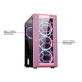 thumbnail image 2 of DIYPC Rainbow-Flash-F4-P Pink USB 3.0 Steel / Tempered Glass ATX Mid Tower Computer Case, 4 x 120mm Autoflow Rainbow LED Fans (Pre-Installed), 2 of 8