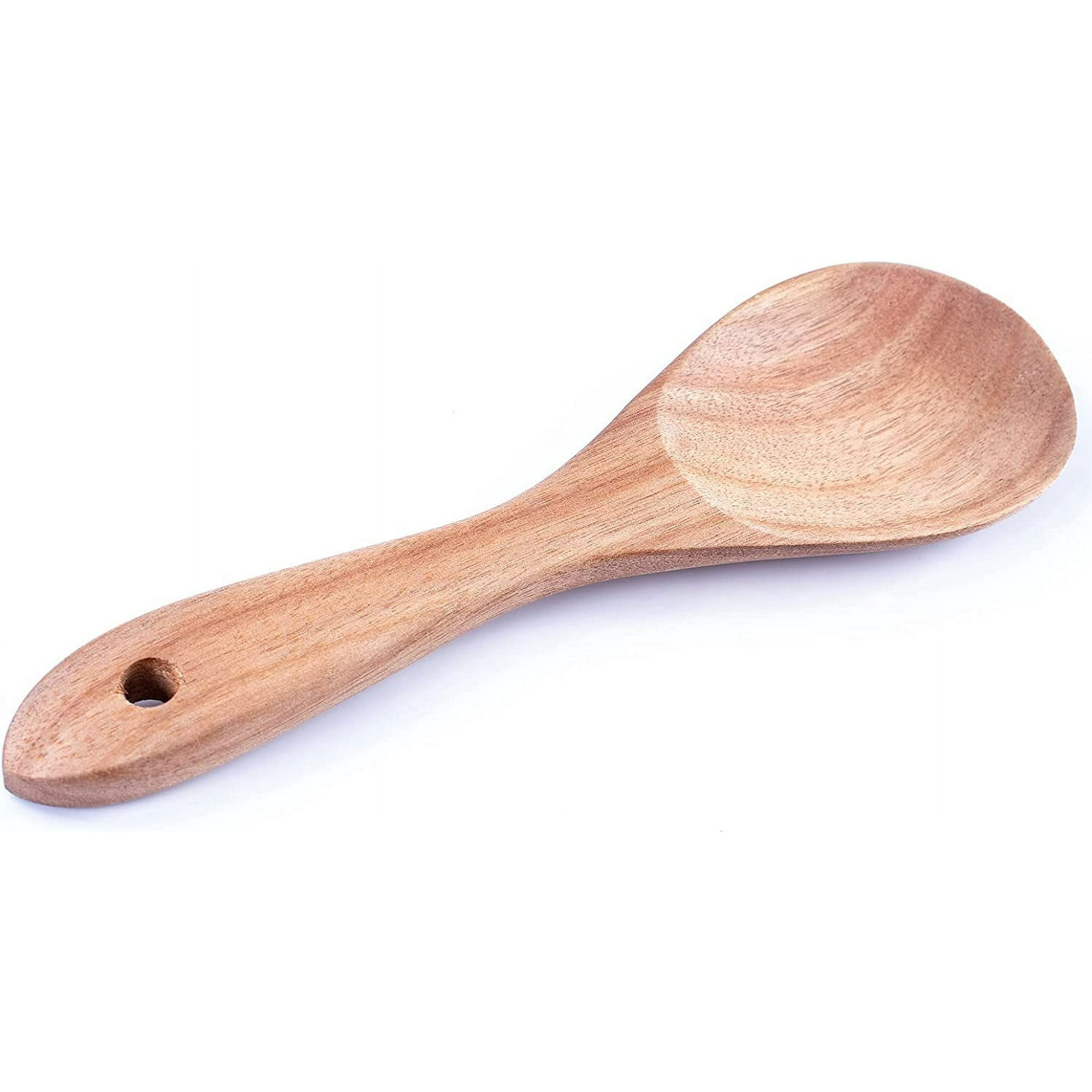 Teak Wood Rice Spoon Rice Paddle Scoop Wooden Kitchen Spoon Ladle Tablespoon Big Serving Spoon Wooden Kitchen Utensils Tableware