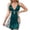 Green, variant on Women's Cami Lace Side Sleepwear Nightgown Short Slip Dress Sexy Lingerie V - Neck Plus Size (S - XL) Satin Trim Hollow Out Pajama