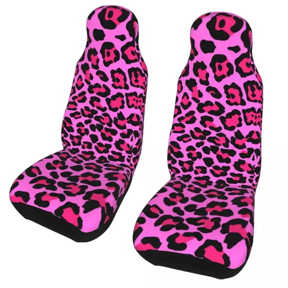 2 Pcs Pink Universal Car Seat Cover Protector Interior Accessories Suitable For Car Seat Protection Covers Fiber 2 Pcs