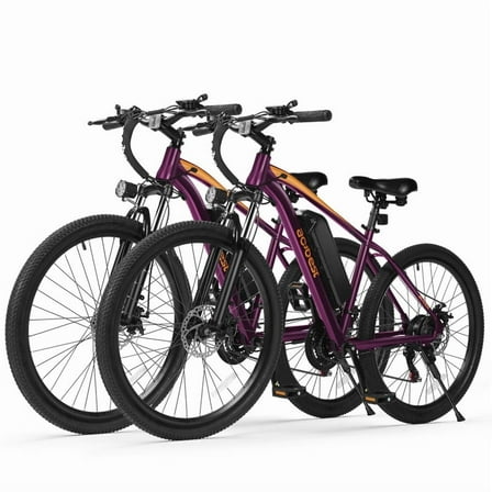 Apex Electric Bike for Adults, 27.5" Electric Mountain Bike with 21-Speed, Peak 1200W Motor 28MPH Top Speed, Removable Battery E-Bike, Front Suspension (Purple)*2
