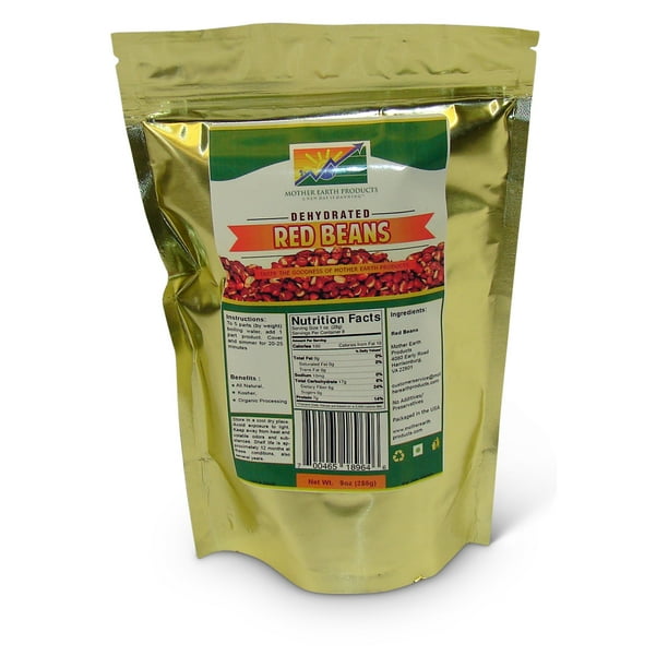Dehydrated Red Beans, 2 full cup Mylar Bag