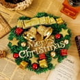 thumbnail image 4 of Clearance Christmas Wreath Artificial Merry Christmas Hanging Lace Red Berry Garland With Garland Hanger Battery Power Supply LED Lamp, 4 of 6