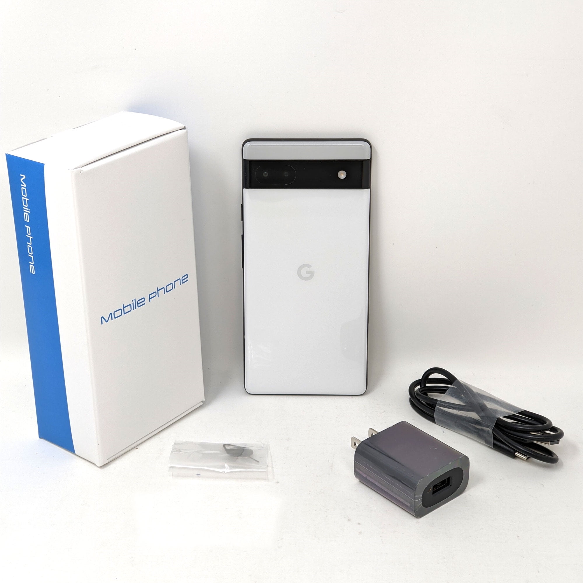Pre-Owned Google Pixel 6a 5G 128GB GX7AS GSM Factory Unlocked 6.1 in 6GB RAM Phone - Chalk(Good)