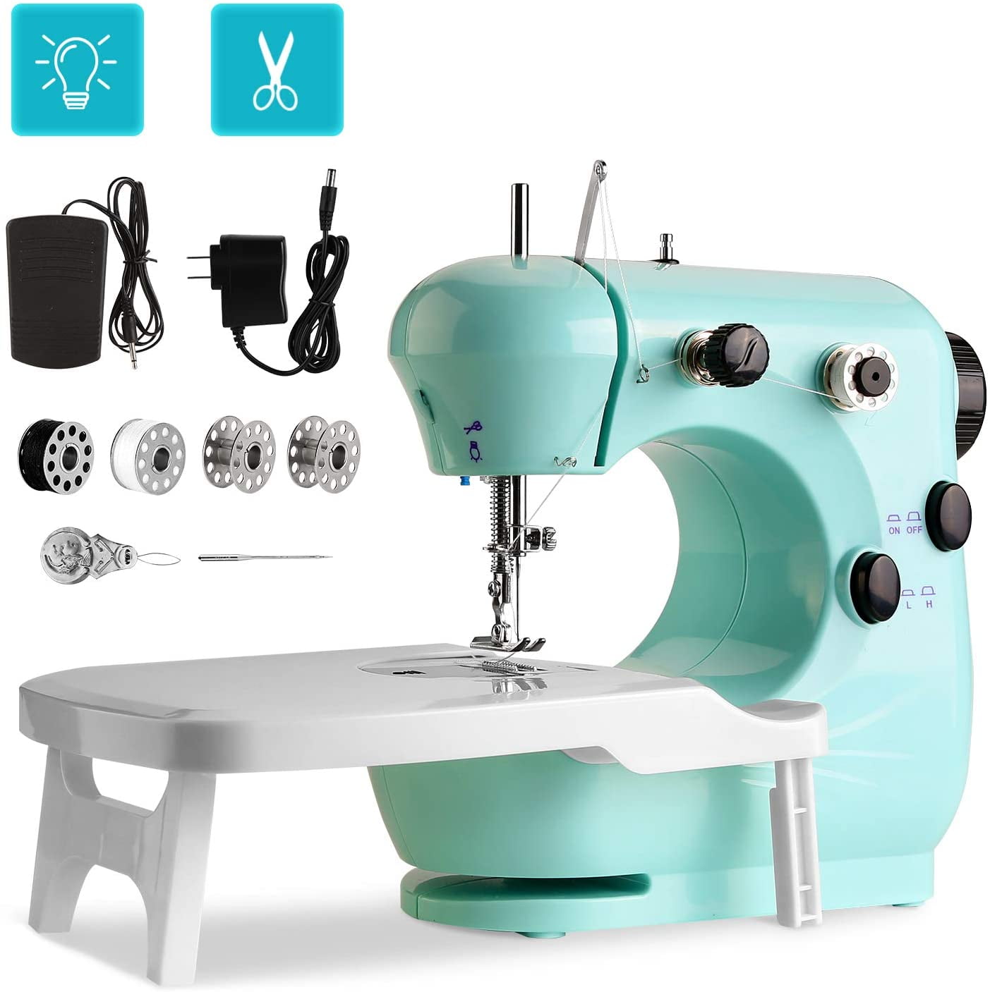 Portable Sewing Machine WADEO Mini Sewing Machine for Beginners, with