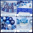 thumbnail image 6 of SPECOOL Navy Blue and Silver 60th Birthday Decorations, 60th Birthday Party Decorations with Happy Birthday Banner Star Foil Balloons, Metallic Blue Silver Balloons Royal Blue Balloon Arch Kit, 6 of 7