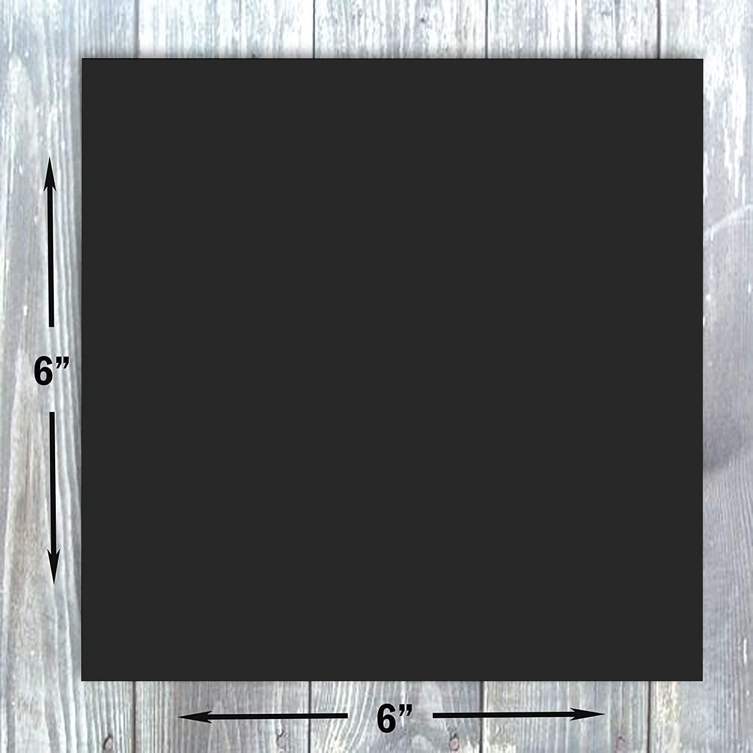 Hamilco 6x6 Black Cardstock Paper 80 lb Cover Card Stock 100 Pack