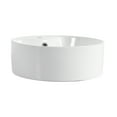 thumbnail image 4 of LiviNest Round Ceramic Above Counter Bathroom Sink: Compact 16.5" Vanity Art Basin - White Porcelain Material & Easy Installation for Small Space Design, 4 of 6