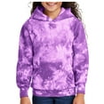 thumbnail image 2 of Gravity Threads Boys Girls Youth Size Crystal Tie-Dye Pullover Hoodie Kids Sweatshirt, Purple Small, 2 of 3