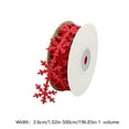 thumbnail image 3 of YIMWNYI Christmas Snowflake Ribbon, Holiday Embossed Decoration, Gift Wrapping Ribbon, Festive Home Decor, Perfect for Tree and Gifts, Non-Woven Soft Material, 3 of 6
