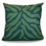 E by Design Flora and Fauna Animal Stripe Detail Print Outdoor Pillow