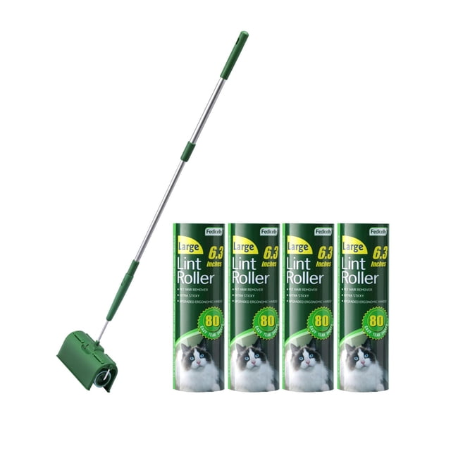 Eliminador de pelo para mascotas Lint Roller Fedicelly, tamaño grande, con 320 hojas