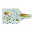 thumbnail image 1 of Floral Cutting Board, Bouquet with Swirled Branches Romantic Paper Flowers Origami Autumn Blooms Image, Tempered Glass Cutting and Serving Board, Wine Bottle Shape, Mint Orange, by Ambesonne, 1 of 1