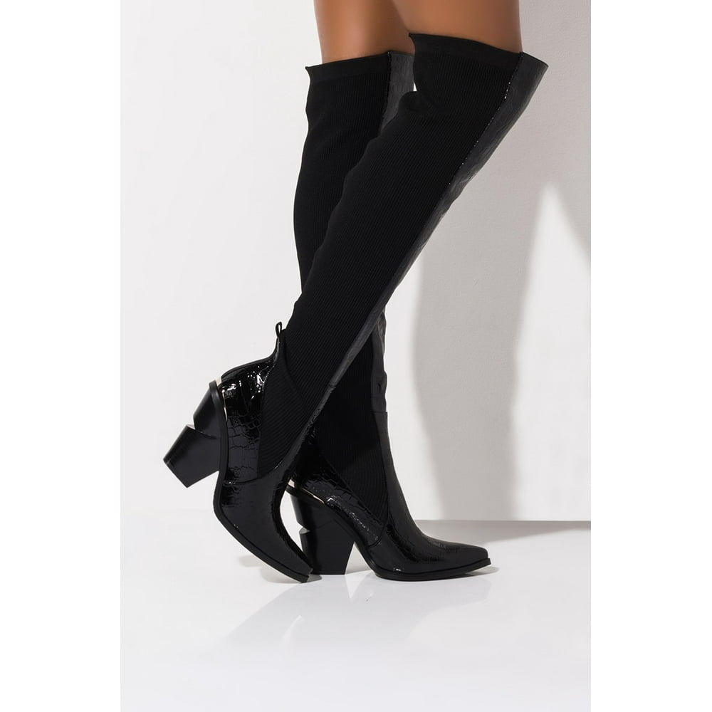 azalea wang serendipity knee high flat boot