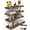 B. Rustic Brown - Americana Farmhouse Style, variant on Set of 3 22.5 Inch Wood Floating Wall Shelves, Wall Mount Storage Display Rack for Bathroom Bedroom Kitchen Living Room, White
