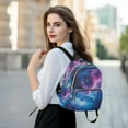 thumbnail image 6 of FORMRS Mini Backpack Purse for Women Quilted Travel Daypack Casual Shoulder Bag, Galaxy Pattern, 6 of 7