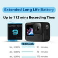 thumbnail image 2 of 2 Pack Batteries fit for GoPro Hero 9 Black, 3-Channel Battery Charger Station for Hero 12 / Hero 11 / Hero 10/ Hero 9, 2 of 9