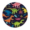 thumbnail image 2 of JEUXUS Dinosaur Round Tablecloth Waterproof Polyester Table Cover Elastic Edge Washable Table Clothes for Outdoor Indoor Patio Use, Fits Tables up to Diameter, 2 of 7