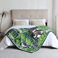 thumbnail image 3 of Football Throw Blanket, Blue Football Team Color Blanket for Men Women, Gifts for Fans, Football Lovers Gifts Blanket Super Cozy Soft 60"x 50", 3 of 6