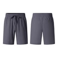 thumbnail image 5 of Mens All Day Comfy Pull-On Shorts 7" - Golf Casual Elastic Waist Quick Dry Cooling Shorts for Athletic Daily with Pockets Big and Tall Size S-4XL Gray, 5 of 9