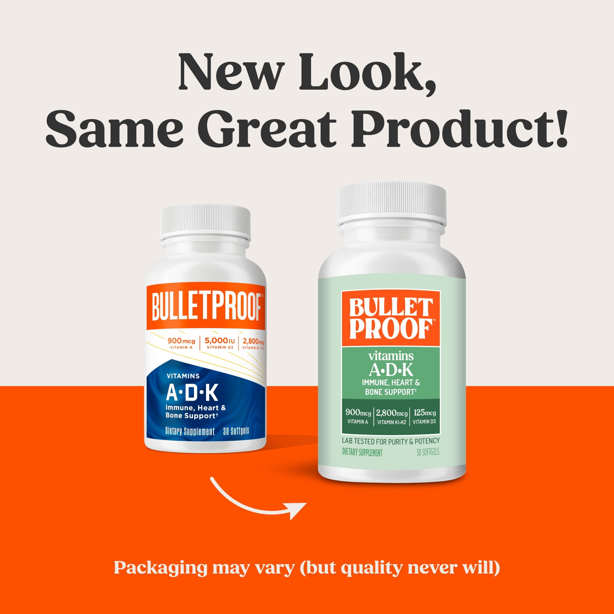 Bulletproof Vitamins ADK Softgels, 30 Count, Supplement for Heart, Bone Health and Immune Support