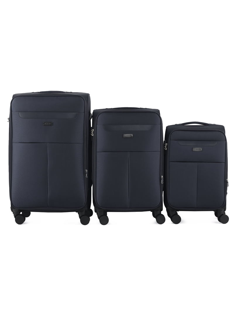 IZOD Liam Soft Shell Spinner Suitcase Set with Combo Lock, 3 Piece