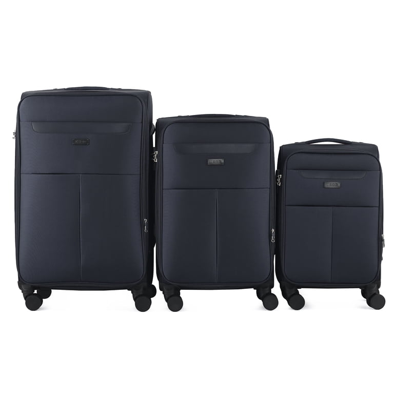 IZOD Liam Soft Shell Spinner Suitcase Set with Combo Lock, 3 Piece