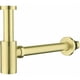 thumbnail image 1 of Sifón de diseño universal sifón de diseño para lavabo y baño desagüe de lavabo botella sifón 1/4 x 32mm redondo dorado cepillado, 1 of 5