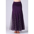 thumbnail image 2 of Long Women's Ballroom Standard Full Dance Practice Performance Routine Skirts, 2 of 3