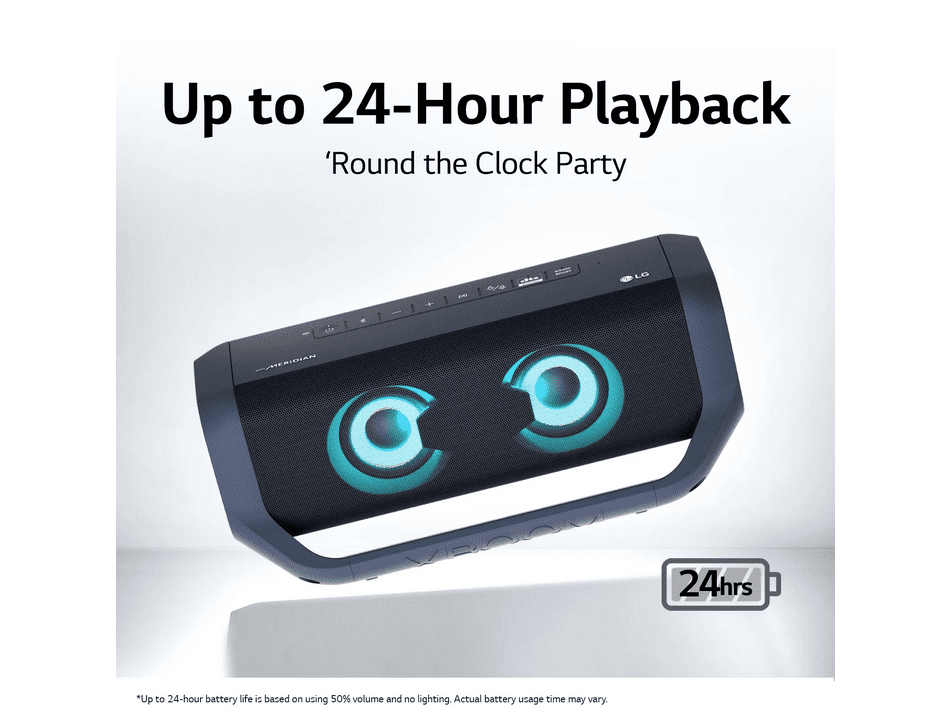 Restored LG XBOOM Go P7 Portable Wireless Bluetooth Outdoor/Party Speaker - Black, Large (Refurbished)