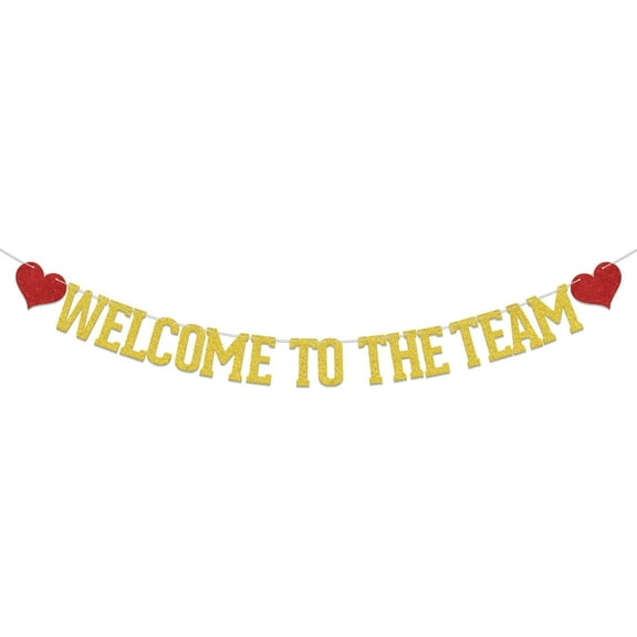 Welcome to The Team Banner - Welcome Banner for Office - The Office Party Decorations Gold