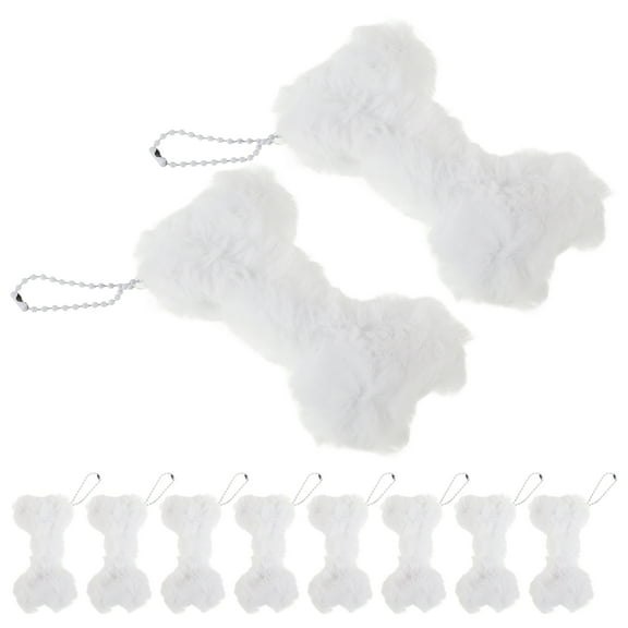 IBASETOY 5Pcs Cute Bone Keychains Plush for Bags and Backpacks Dog Lovers