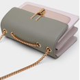thumbnail image 4 of Bolsos cruzados con bloques de color para mujer, bolsos cruzados de cuero, bolsos lindos de diseñador, bolso de hombro, tamaño mediano, 4 of 5