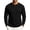 Black, variant on Men's Henley Long Sleeve Shirt Textured Jacquard Knit Button Down Casual Top for Fall Everyday Wear